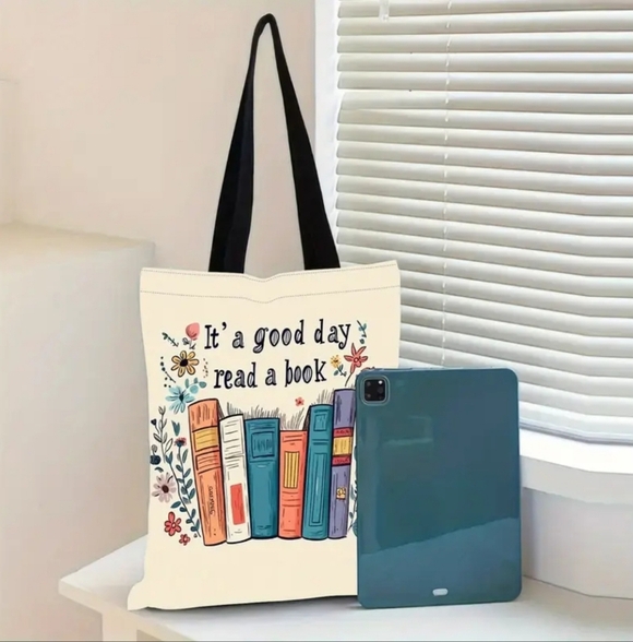 New! "Good Day to Read" Tote Bag: Your Everyday Carry-All! - Picture 6 of 8